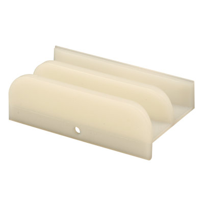 Guide inférieur de porte de douche coulissante, canaux 1/2 po, fabrication en plastique (paquet simple)