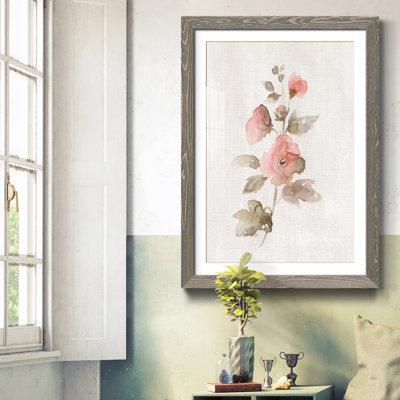 «Blush Sweetly I», reproduction d'art sur papier encadrée