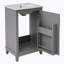 Ensemble de meuble-lavabo simple 20 po avec plateau en céramique Sadako-424826511