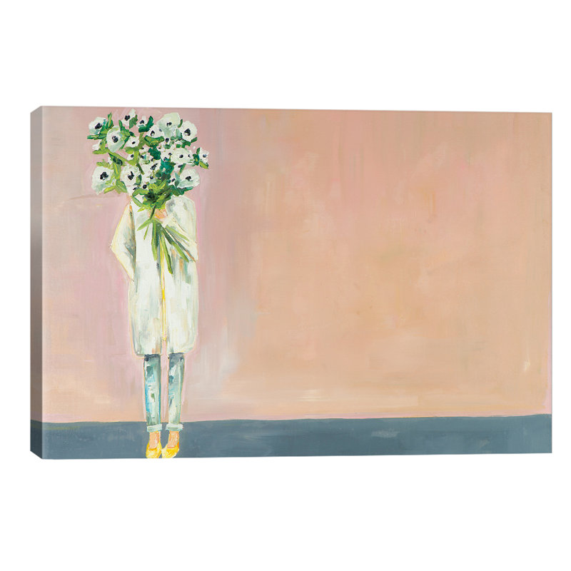 «Anemone» par Meredith Steele - reproduction d'art, Toile tendue, H 12 po x l 18 po x 1,5 po