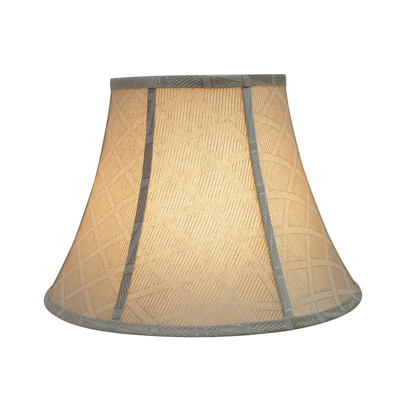 abat-jour cloche en tissu texturé jacquard H 9,5 po (araignée) olive