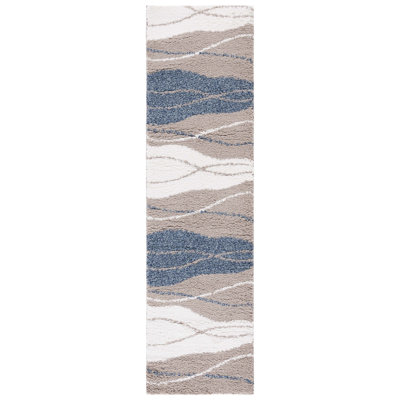Tapis à poil long abstrait Cathyrn