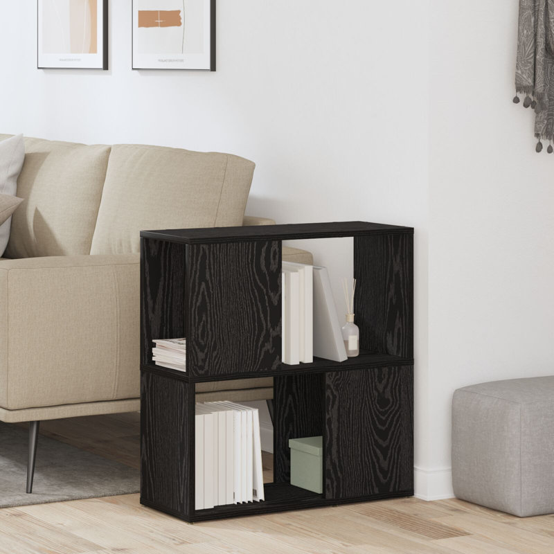 Bibliothèque Anareli, Noir, (2 tablettes) H 24,8 po x L 39,4 po x l 9,4 po