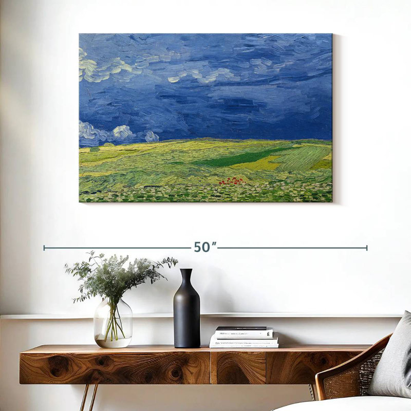Wheatfields Under Thunderclouds, H 26 po x l 39 po