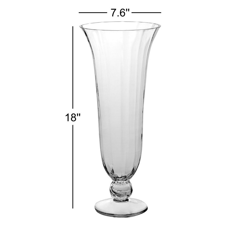Vase piédestal en verre
