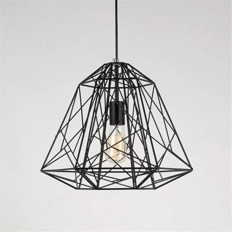 Luminaire suspendu géométrique 1 lumières Greco, Noir