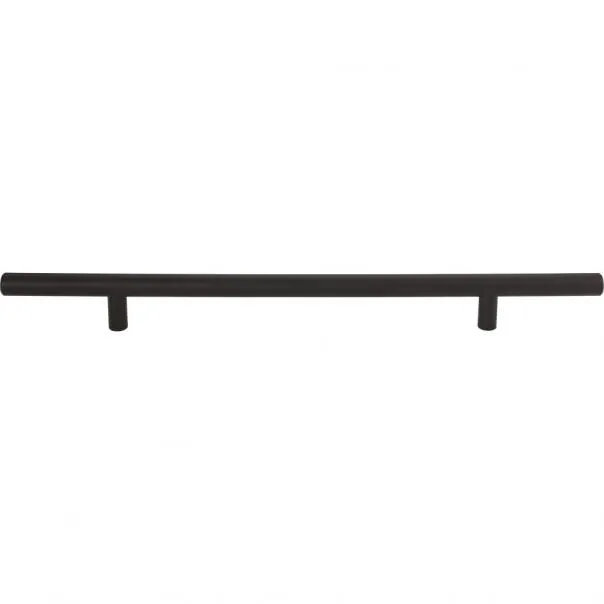 Modern Aged Bronze Bar Pull with Mounting Hardware