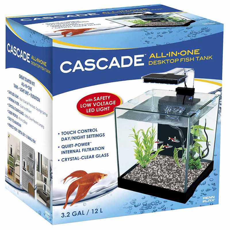 Ensemble d'aquarium de bureau tout-en-un 3,2 gallons Kesler