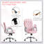 Chaise de bureau en molleton Vinsetto Teddy, chaise de bureau capitonnée avec accoudoirs rembourrés, hauteur réglable et roulettes-230251516