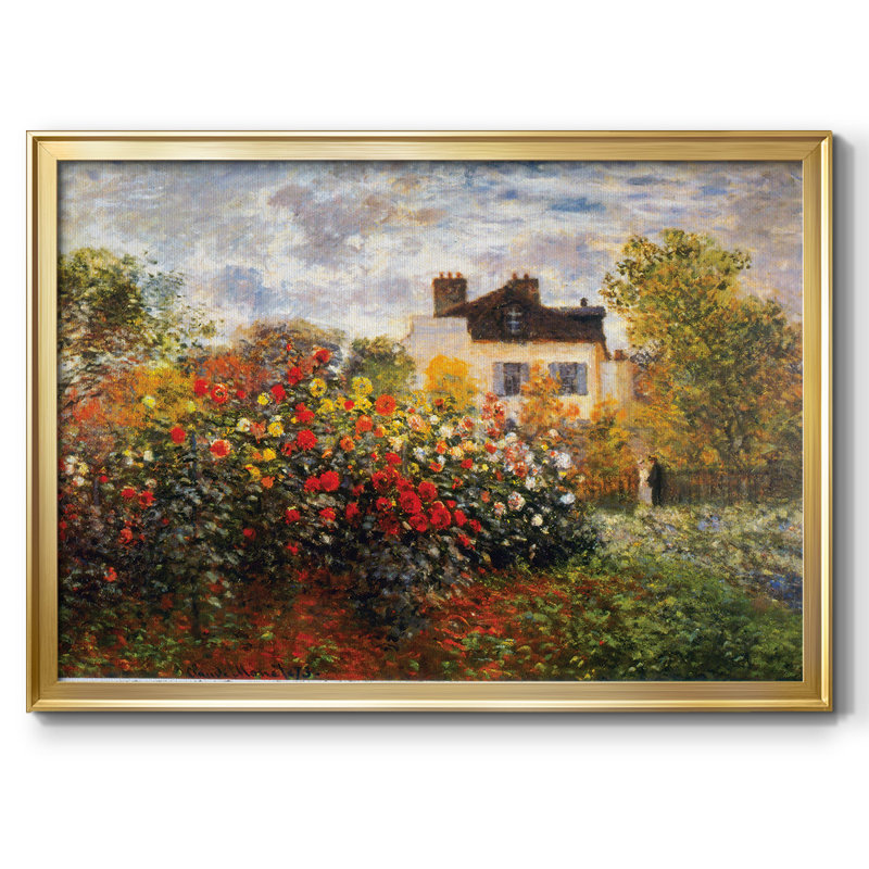 "Argenteuil", reproduction d'art encadrée sur toile par Claude Monet, H 30 po x l 44 po x P 1,5 po, Or