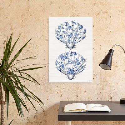 Toile, coquillages, art côtier contemporain élégant