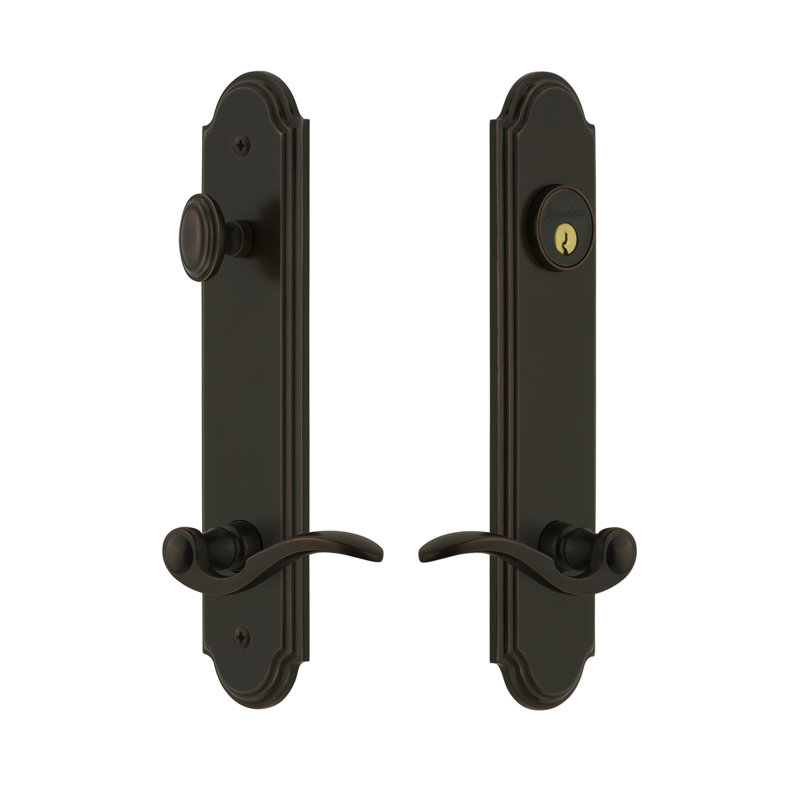 Ensemble d'entrée complet à arc haut avec vérin unique, Bronze intemporel, 2.75", À droite