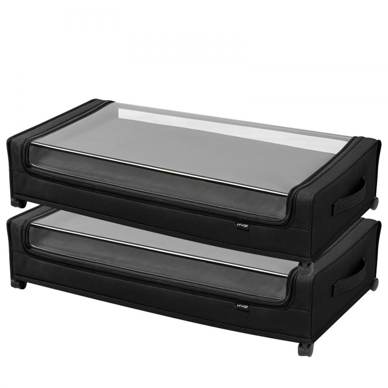 Under Bed Storage with Wheels 30.3 x 18.5 x 6.8 Inch Rolling Storage Bags