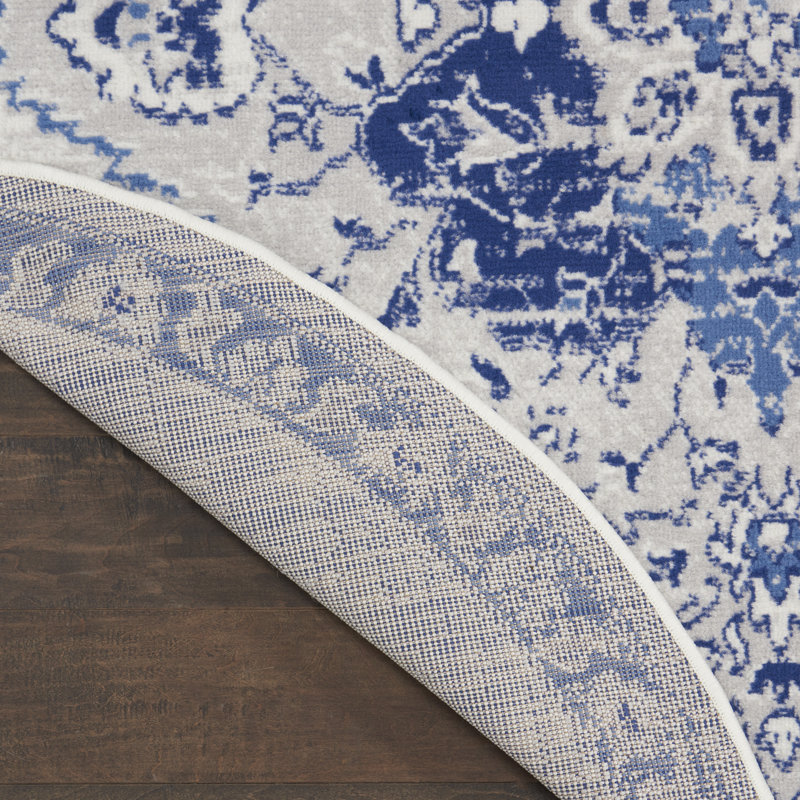 Ikat Indoor Rug, Round 5'