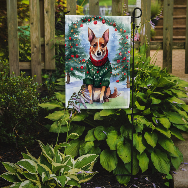 Drapeau de jardin en polyester à 2 faces, H 15,5 po x l 11,25 po
