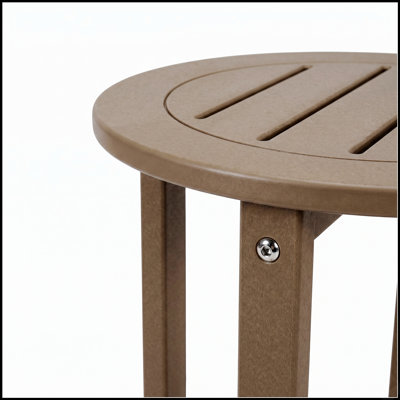 Durable HDPE Outdoor Side Table, Small All-Weather Patio End Table for Versatile Use and Convenience