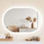 Miroir de salle de bain mural ovale à rétroéclairage à DEL avec anti-buée et à intensité variable Maléia-462603168