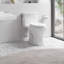 Toilette allongée monobloc TOTO® UltraMax® à double chasse 1,6 et 0,8 GPF Dynamax Tornado Flush avec CEFIONTECT® et siège SoftClose, WASHLET + prêt, blanc coton
