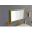 Miroir de salle de bain 48 "x 30" à DEL avec cadre en aluminium