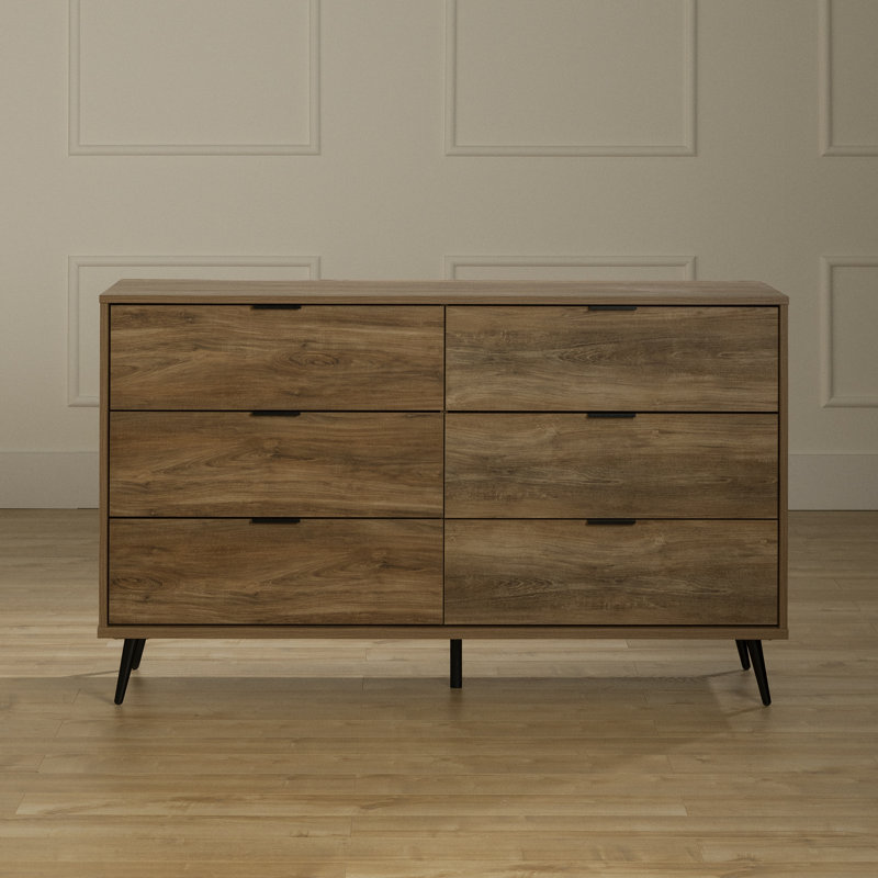 Oxford  6-Drawer Dresser, Brown