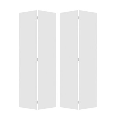 18 po X 80 po Porte pliante en vinyle blanc uni avec trousse de quincaillerie