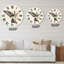 Horloge murale moderne rétro Boho Minimalistic Flowers I-60327399
