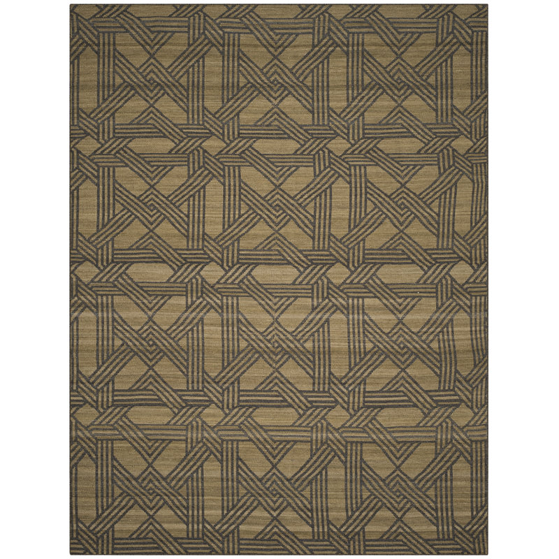 Fitzpatrick Hand Woven Wool Geometric Rug, Rectangle 8' x 10'