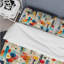 Ensemble de housse de couette géométrique Urban Mosaic II - microfibre de polyester-1853708830