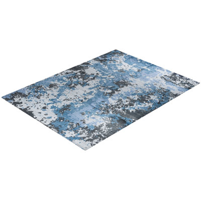 Modern One-of-a-Kind 9' 1" X 12' 1" New Age Silk Area Rug Gray