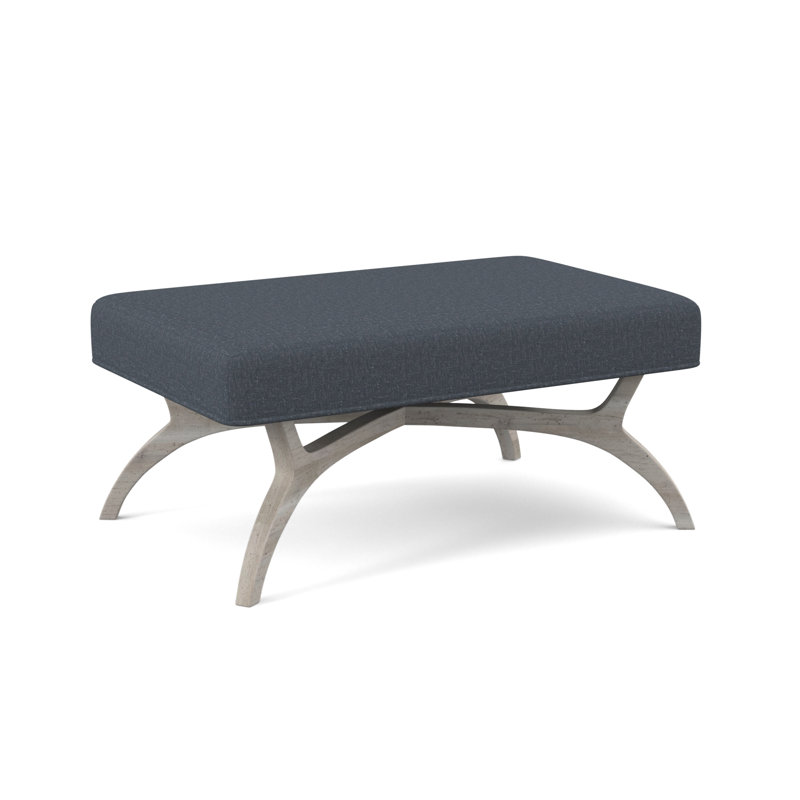 Ansel Upholstered Bench, Bisque, Filigree Ivory