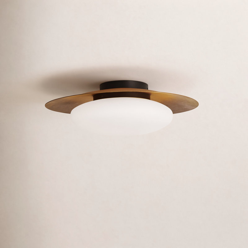 Haines Glass LED Flush Mount, 7.25" H x 24" W x 24" D