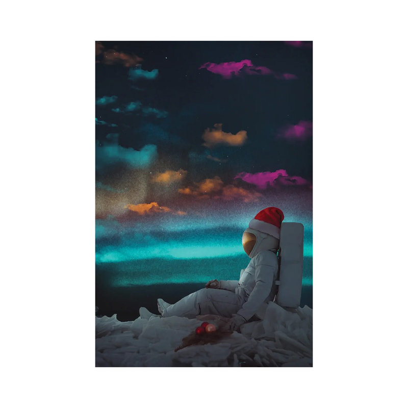 Astro Christmas by Marischa Becker - Wrapped Canvas Painting, 101.6 cm H x 66.04 cm W x 1.91 cm D