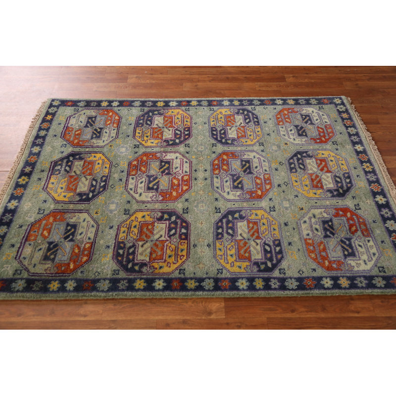 Tapis pour vestibule indien géométrique 4 x 6