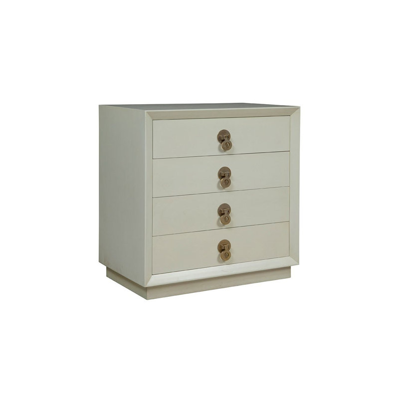 Commode 4 tiroirs Nelvie, Blanc