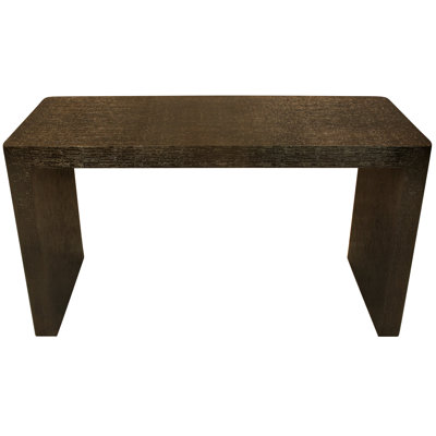 Landon 48" Console Table In Contemporary Stamped Brass Cladding On Solid Wood