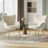 Plush Lambswool-Style Side Chair - Metal Leg Lounge Armchair-313103191