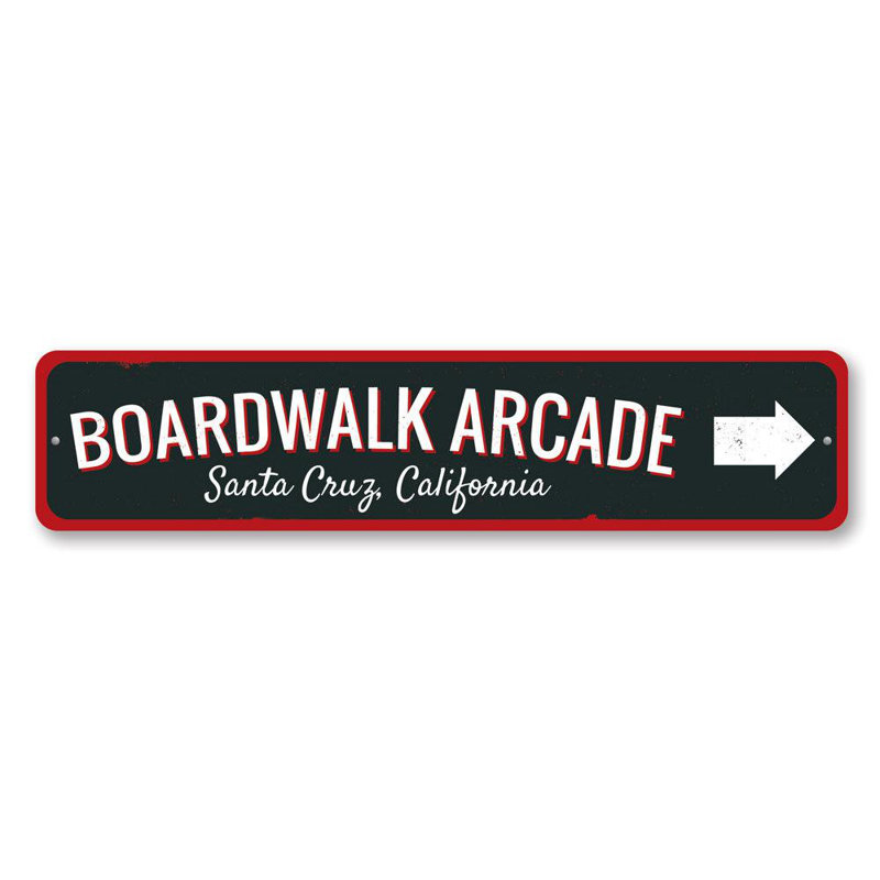 Panneau en aluminium Boardwalk Arcade, H 4 po x l 18 po x P 0,04 po