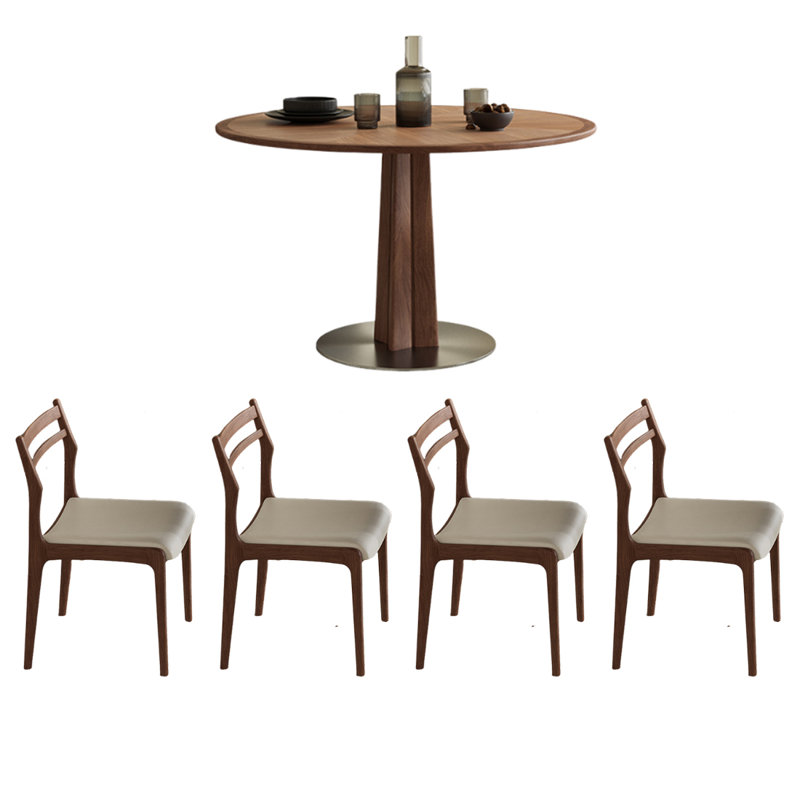 Table ronde et chaise pragmatiques, H 29,5 po x L 39,3 po x l 39,3 po