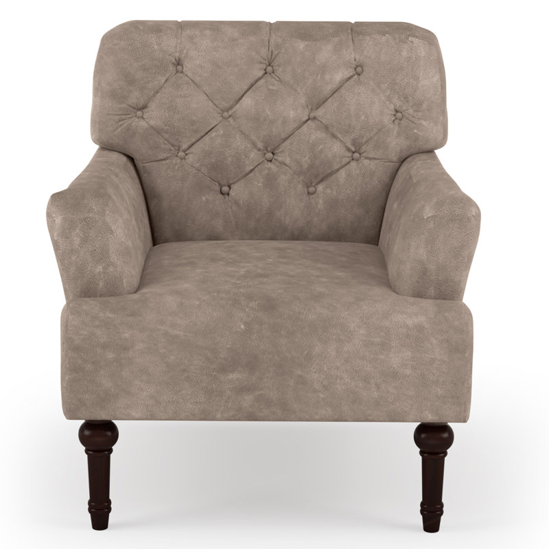 Wragby 81.28Cm Wide Tufted Polyester Armchair, Brown