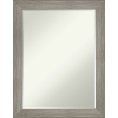 Grand Narrow Half-Inch-Bevel Framed Wall Mirror