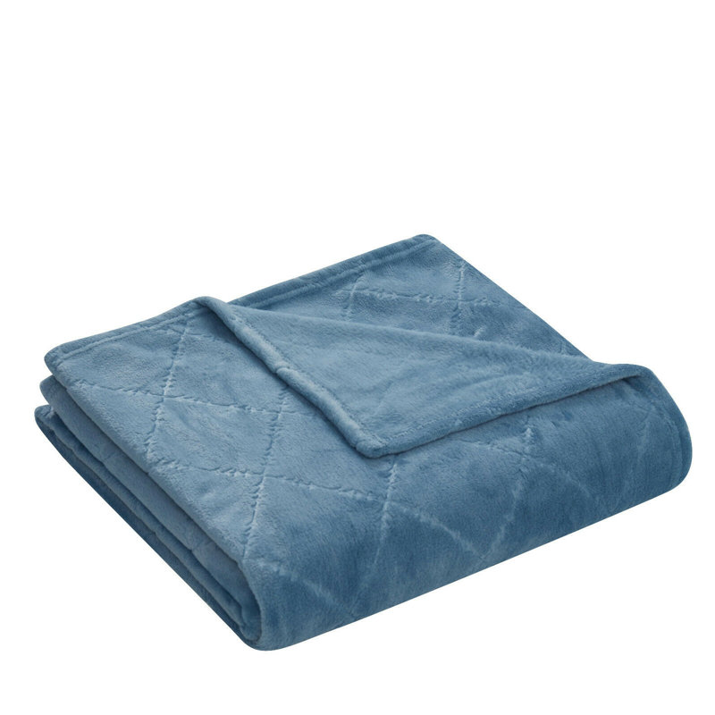 Jeté en molleton ultra doux, Bleu Wedgewood