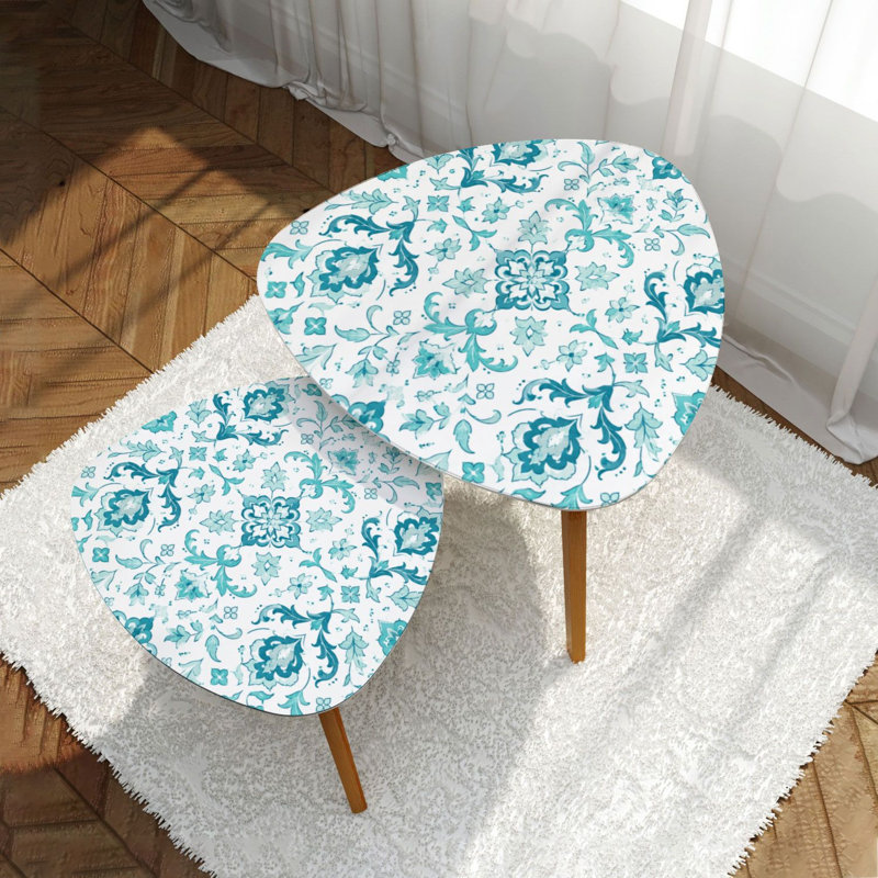 Ensemble de 2 tables basses gigognes Triangle