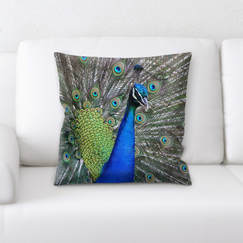 Housse et insert de coussin carré Peacock