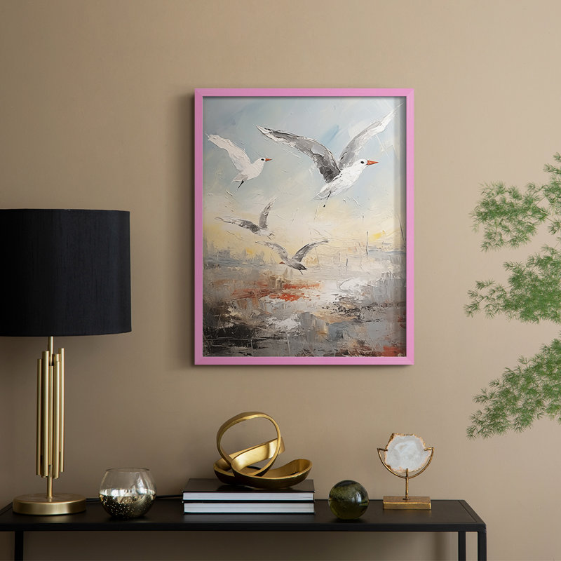 NAUTICAL Series CDLII, reproduction encadrée - bois massif, H 30 po x l 24 po, Rose