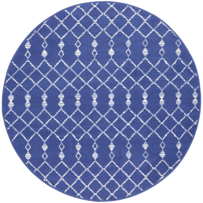 Geometric Indoor Rug, Round 5'