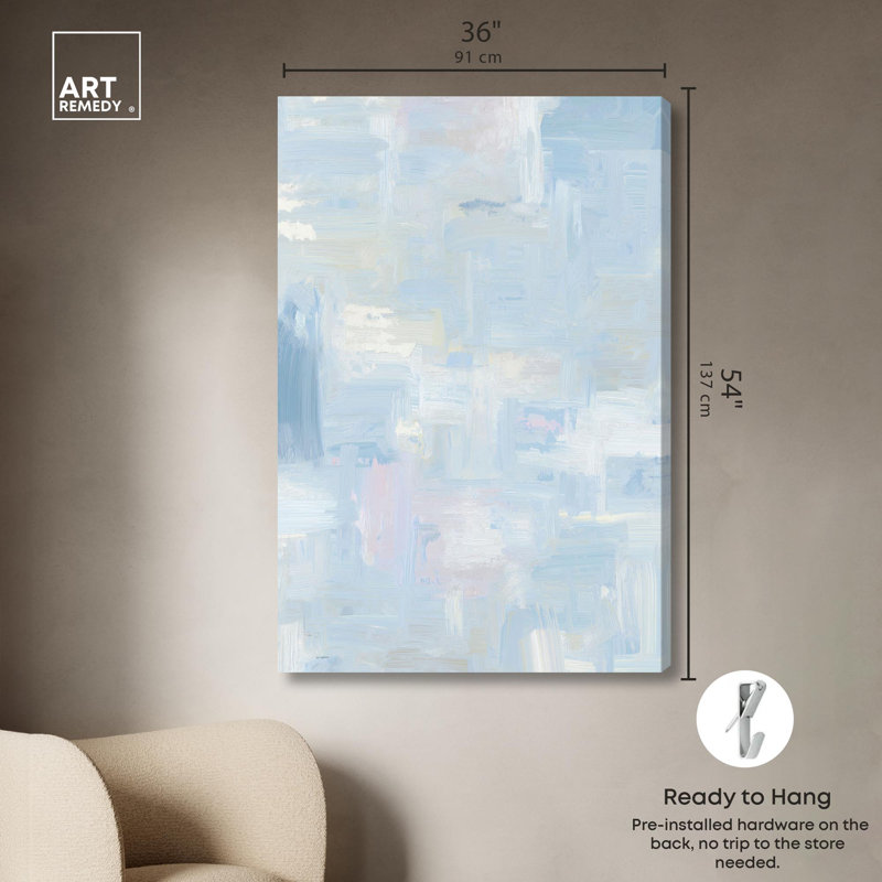 «Aqua Dreamscape II», impression sur toile, art mural bleu apaisant par Art Remedy, H 54 po x l 36 po