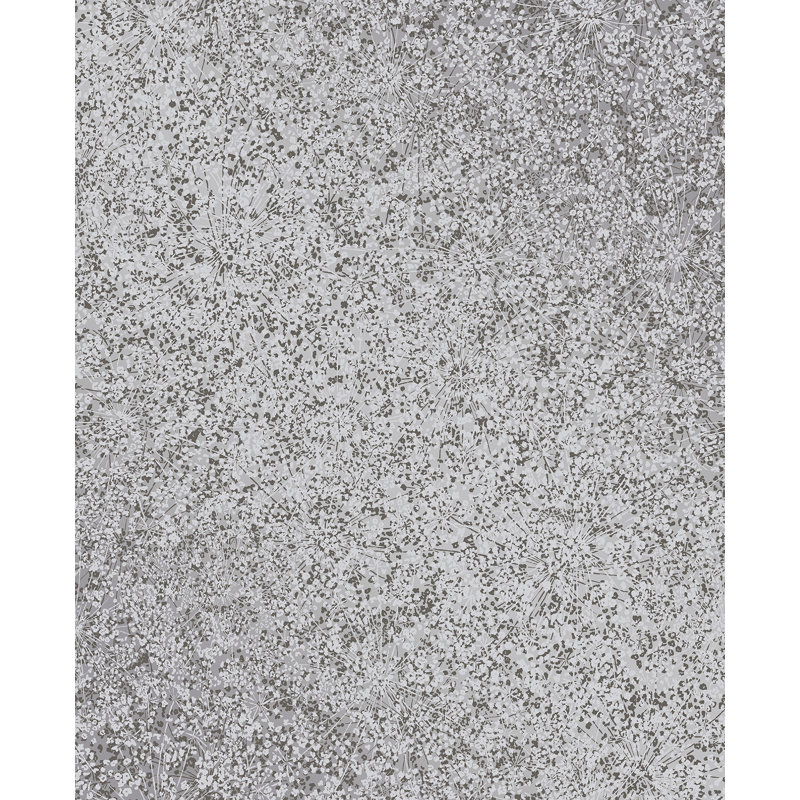 Rouleau de papier peint floral 33 pi x 20,5 po Essence, Gris