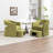 Upholstered Barrel Chair With Ottoman-1721785634