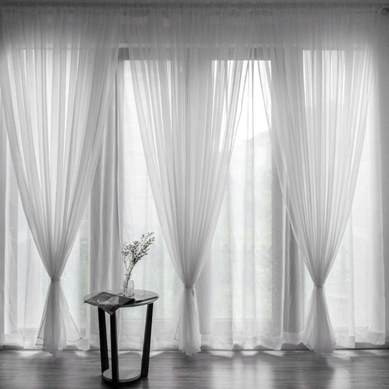 Lachlan Sheer Voile Window Curtain Panel, White