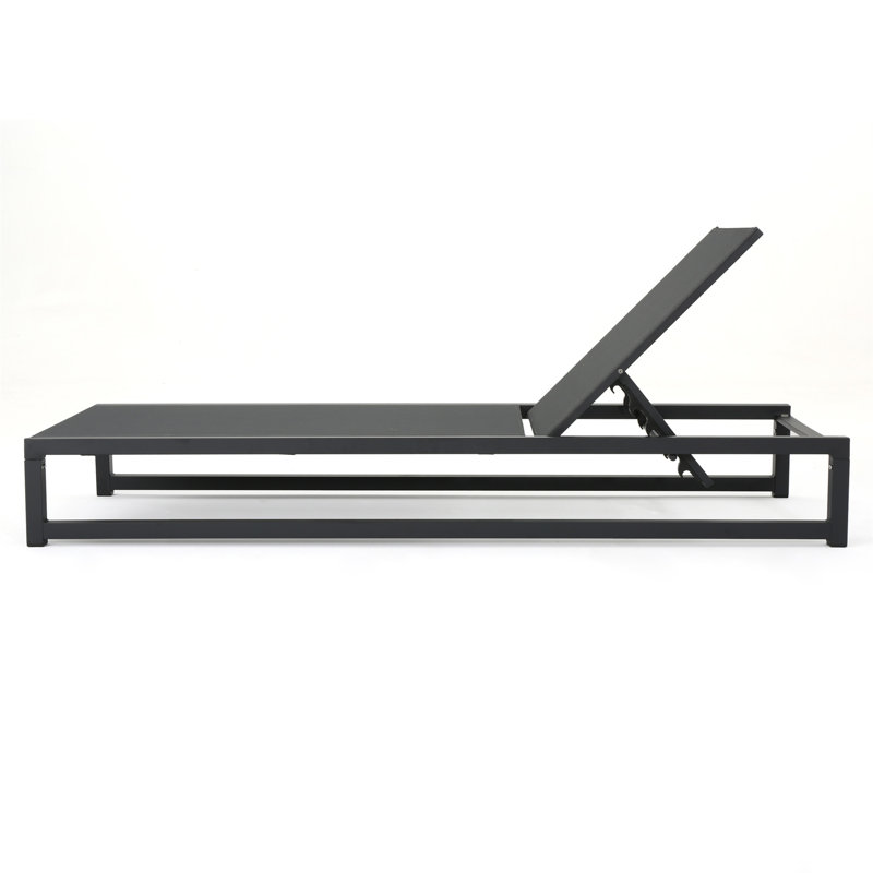 Venice Chaise Lounge, Black/Gray